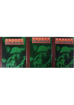 Gazety wojenne ,Zestaw 3 książek