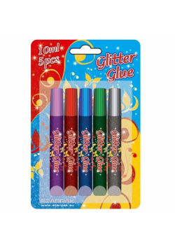 Klej brokatowy 10 ml mix kolorów 5 sztuk