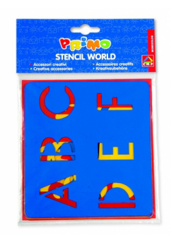 Szablony do farb Primo litery i cyfry 6 sztuk