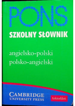 Pons szkolny słownik angielsko polski polsko angielski