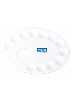 Paleta MIlan do mieszania farb plastikowa 20 x 14,5 cm