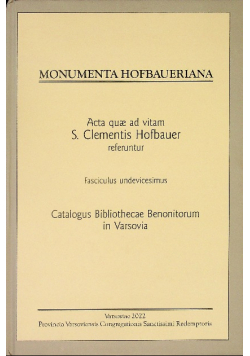 Monumenta Hofbaueriana Tom XIX