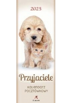 Kalendarz 2025 pocztówkowy Przyjaciele biały