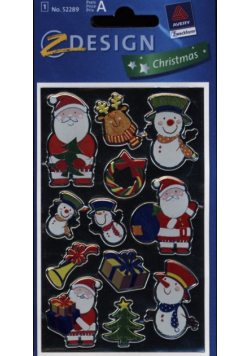 Naklejki świąteczne metaliczne Z Design Christmas Bałwanki