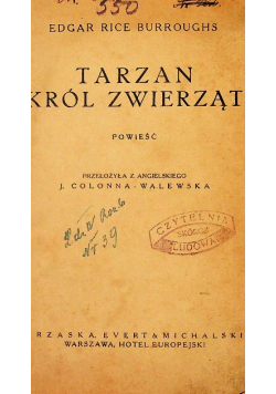 Tarzan Król Zwierząt 1923 r.