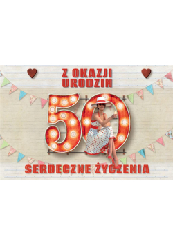Zaproszenie Urodziny 50 (10szt)