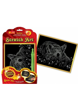 Scratch Art Pies w kwiatach
