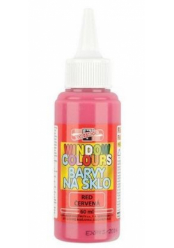 Farba witrażowa 60ml czerwona