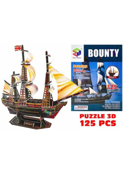 Puzzle 3D Kreatywne Duży statek Bounty 125