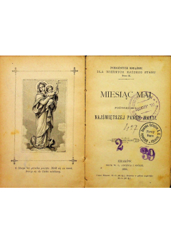 Miesiąc maj poświęcony najświętszej Pannie Maryi  1896 r