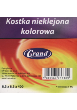 Kostka kolorowa nieklejona Grand 400 kartek