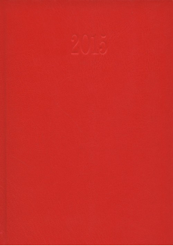 Kalendarz 2015 Książkowy Tygodniowy A5 Balacron czerwony