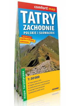 Tatry Zachodnie polskie i słowackie mapa turystyczna 1:30 000
