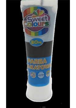 Farba plakatowa w tubie czarna 30ml