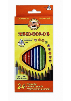 Kredki Triocolor 7 mm 24 kolory