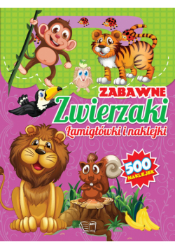 Zabawne zwierzaki łamigłówki i naklejki