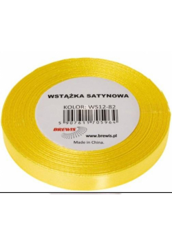 Wstążka satynowa kanarkowy 12mm x 32m