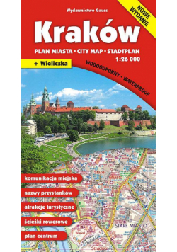 Kraków. Plan miasta 1:26000 wodoodporny wyd. 19