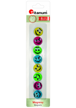Magnesy uśmieszki 20 mm 8 sztuk