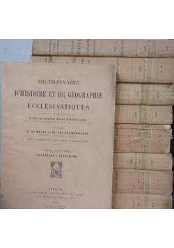 Dictionnaire D`Histore et de Geographe Ecclesiastiques, Tom I-VII, IX, XII
