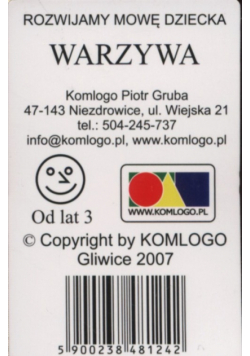 Karty Rozwijamy mowę i myślenie dziecka Warzywa