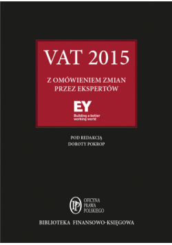 VAT 2015 z omówieniem zmian przez ekspertów EY