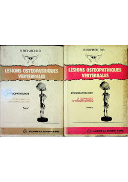 Lesions osteopathiques vertebrales Tom 1 i 2