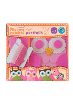 Filcowe robótki Portfelik sowa - różowy