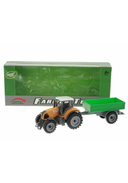 Traktor z przyczepą metalowy