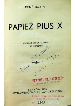 Papież Pius X 1935 r.