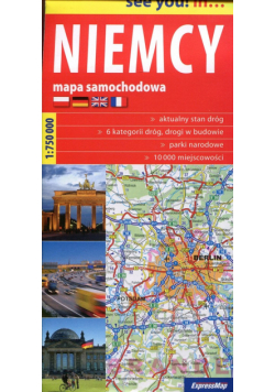 Niemcy mapa samochodowa 1:750 000