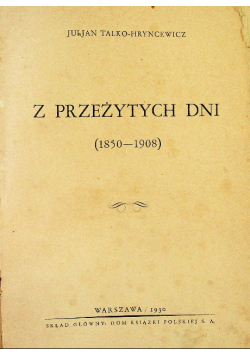 Z przeżytych dni 1930 r.