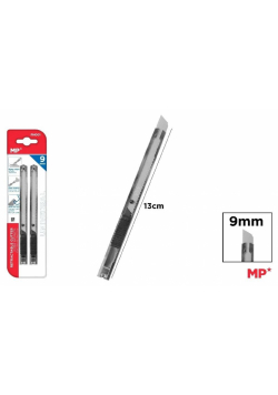 Nóż do papieru wysuwany czarny 9mm 2szt