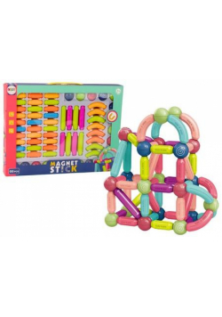 Klocki magnetyczne 66el kolorowe