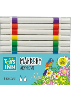 Markery akrylowe 2 końsówki 12szt STnux