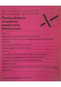 Powierzchniowe utrwalanie nawierzchni bitumicznych