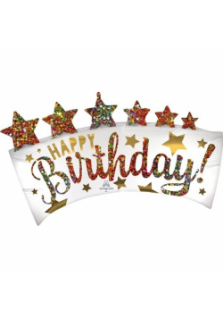 Balon foliowy SuperShape Happy Birthday 60x88cm