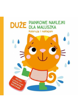 Duże piankowe naklejki dla maluszka. Kotek