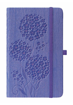 Notes A6 Ivory Geranium fioletowy