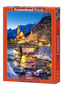 Puzzle 500 Night in Ramsau, Germany CASTOR