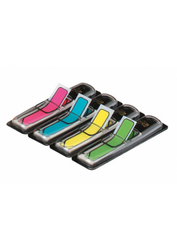 Zakładki indeksujące POST-IT mix neon PP 12x43mm strzałka 4x24 kartki