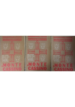 Bitwa o Monte Cassino. Tom I-III, Reprint z ok 1947 r.
