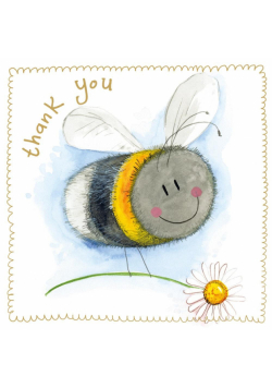 Karnet Dziękuję S560 Pszczoła i stokrotka