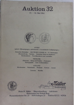 Auktion 32, 15.-16. Mai 1981