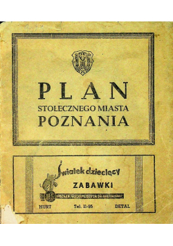 Plan Stołecznego Miasta POZNANIA 1929 r.