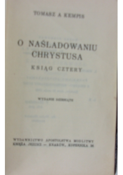 O naśladowaniu Chrystusa, 19358r.