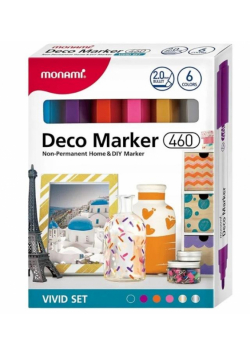 Markery akrylowe Deco Marker 6kol vivid MONAMI