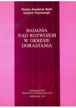 Badania nad rozwojem w okresie dorastania