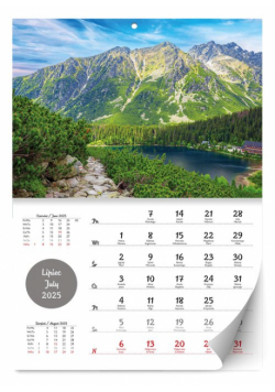 Kalendarz 2025 Tatry i góry lux ścienny