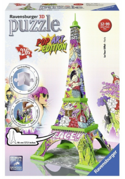Puzzle 3D Wieża Eiffla Pop Art 216